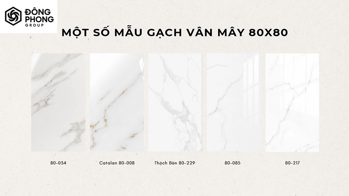 gạch trắng vân mây 80x80 tại Đông Phong