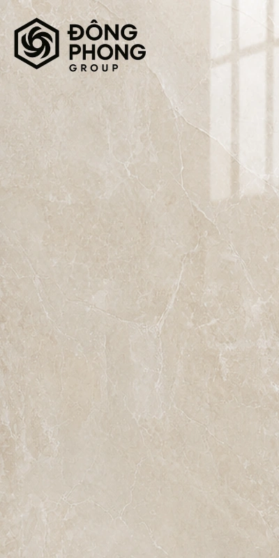 Gạch ốp lát khổ lớn 60x120 - 6012-323 - Vân đá travertine be sáng, vân dọc tự nhiên, men matt