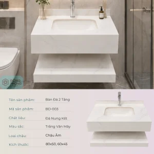 Bàn đá liền chậu  BD-003